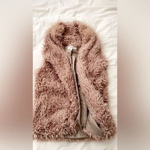 Fur sweater vest